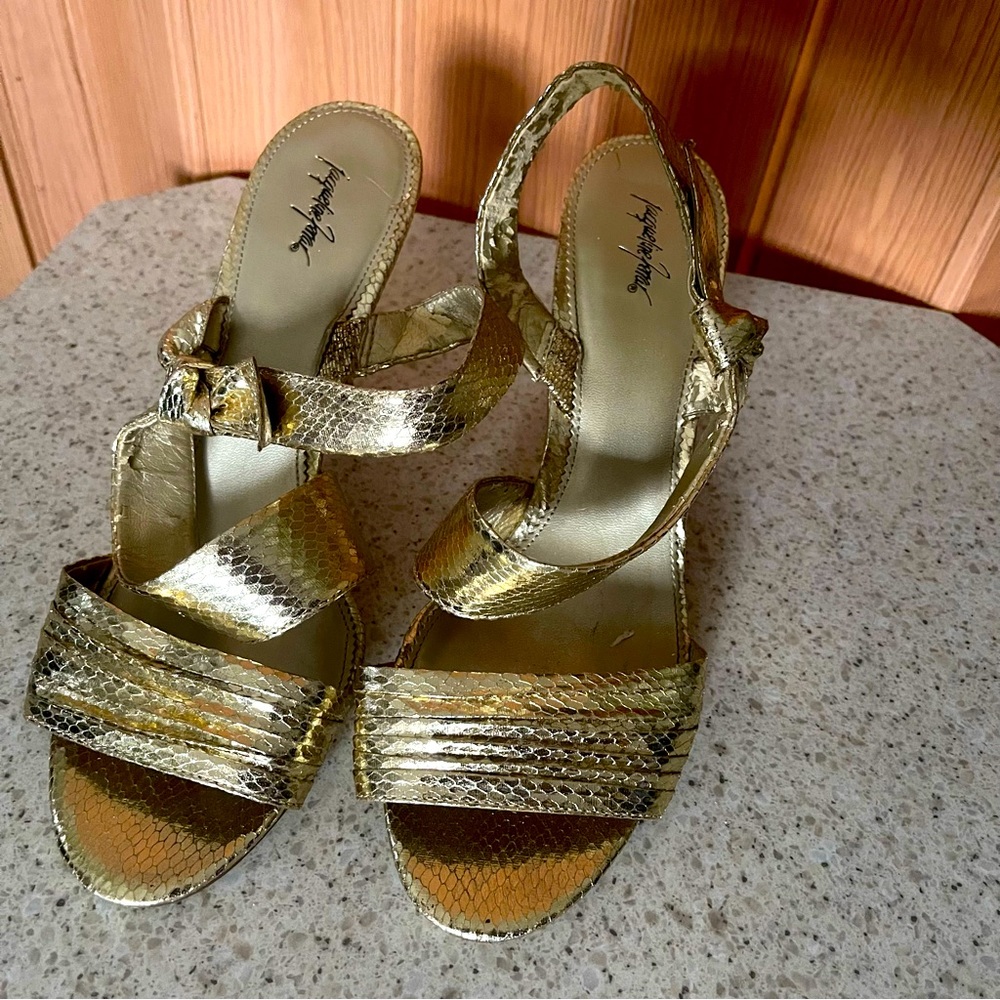 Gold women shoes